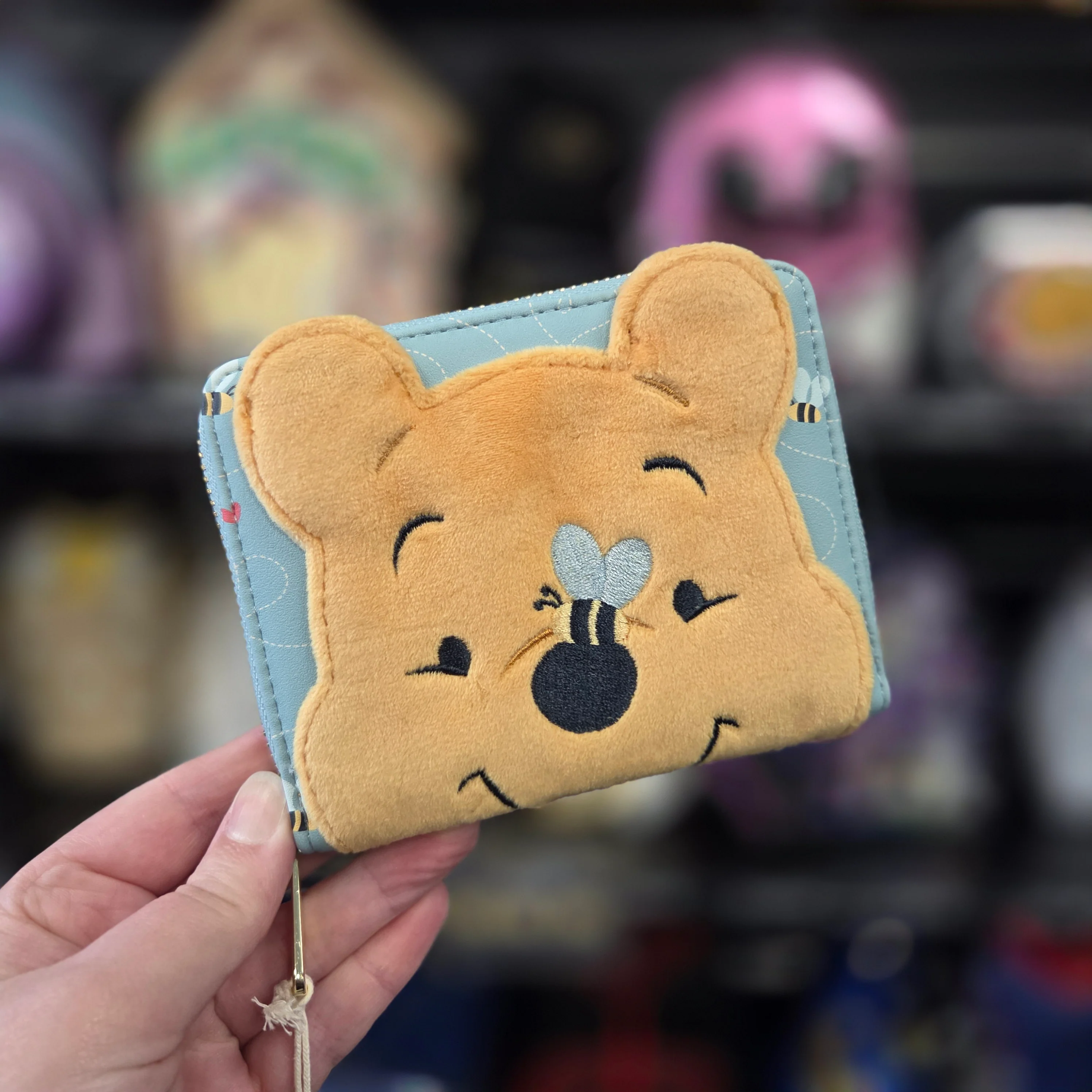 DISNEY WINNIE THE POOH HONEYCOMB HEART SCENTED PLUSH WALLET EXCLUSIVE