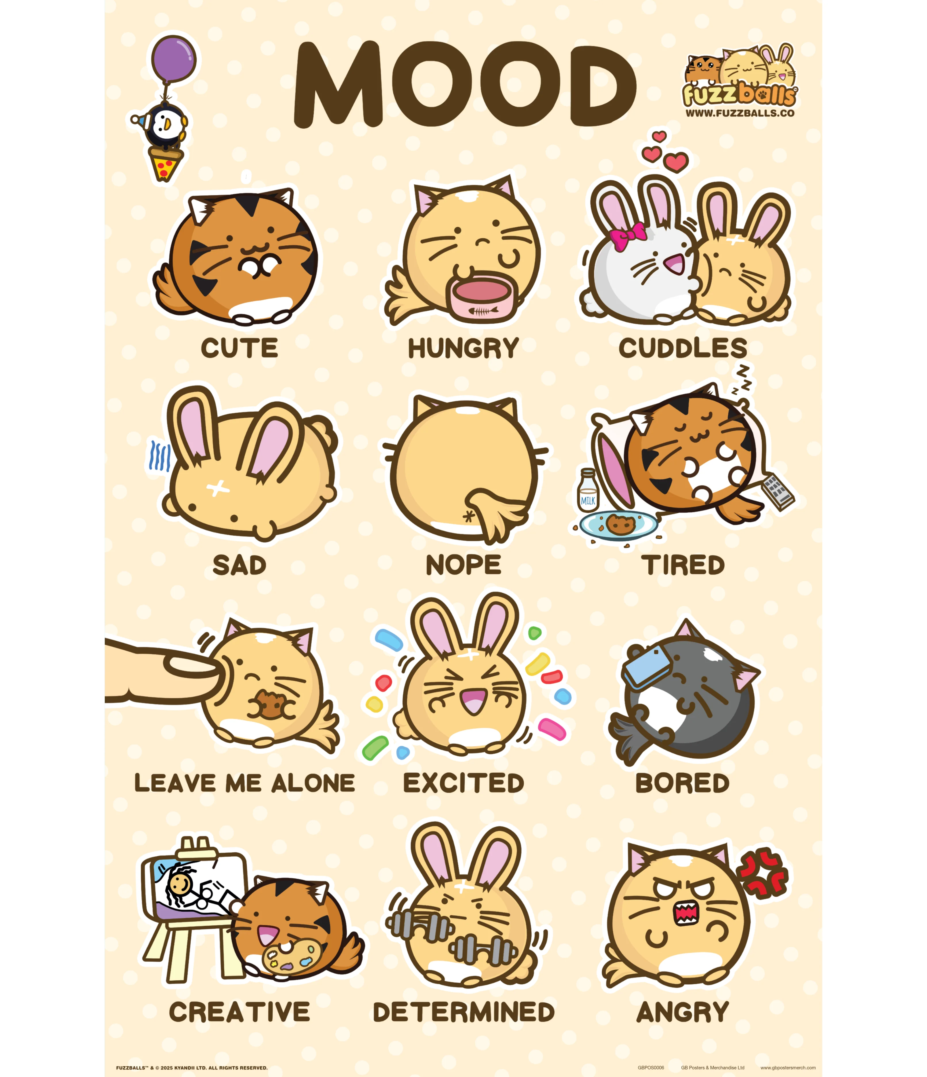 GB Posters Fuzzballs Mood 61 x 91.5cm Maxi Poster