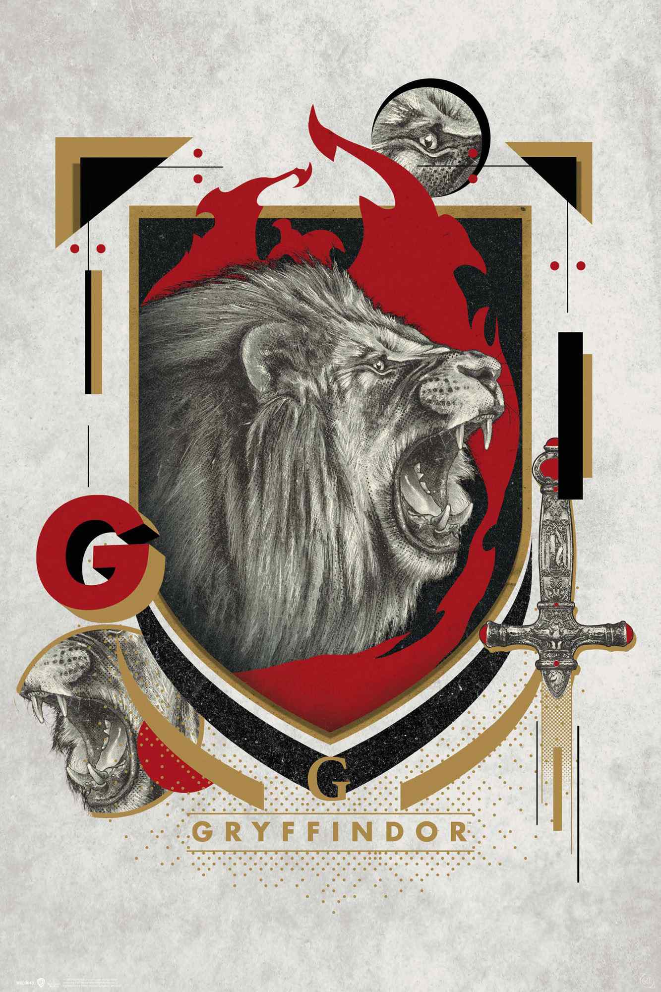 GB eye Harry Potter Gryffindor Illustrative 61 x 91.5cm Maxi Poster
