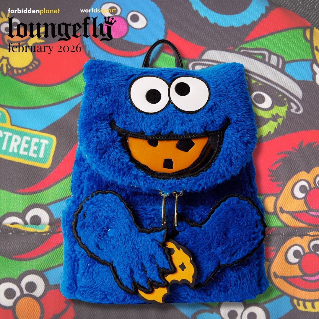 LF SESAME STREET COOKIE MONSTER PLUSH MINI BACKPACK
