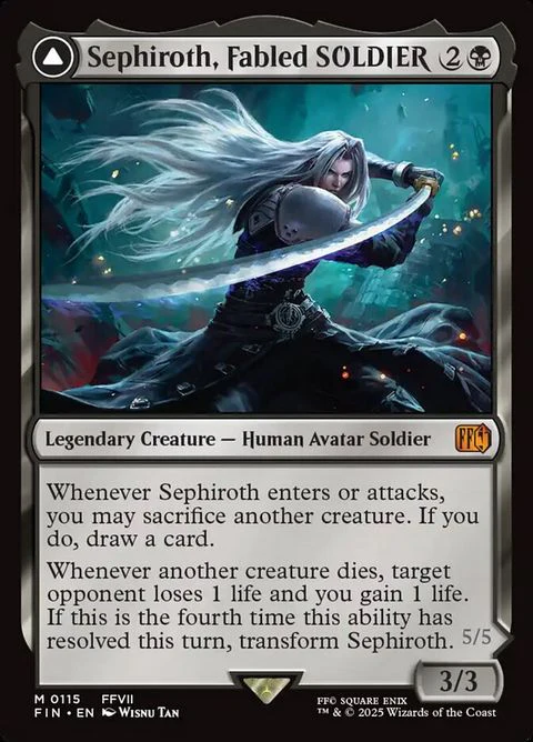 Sephiroth, Fabled SOLDIER // Sephiroth, One-Winged Angel (115)