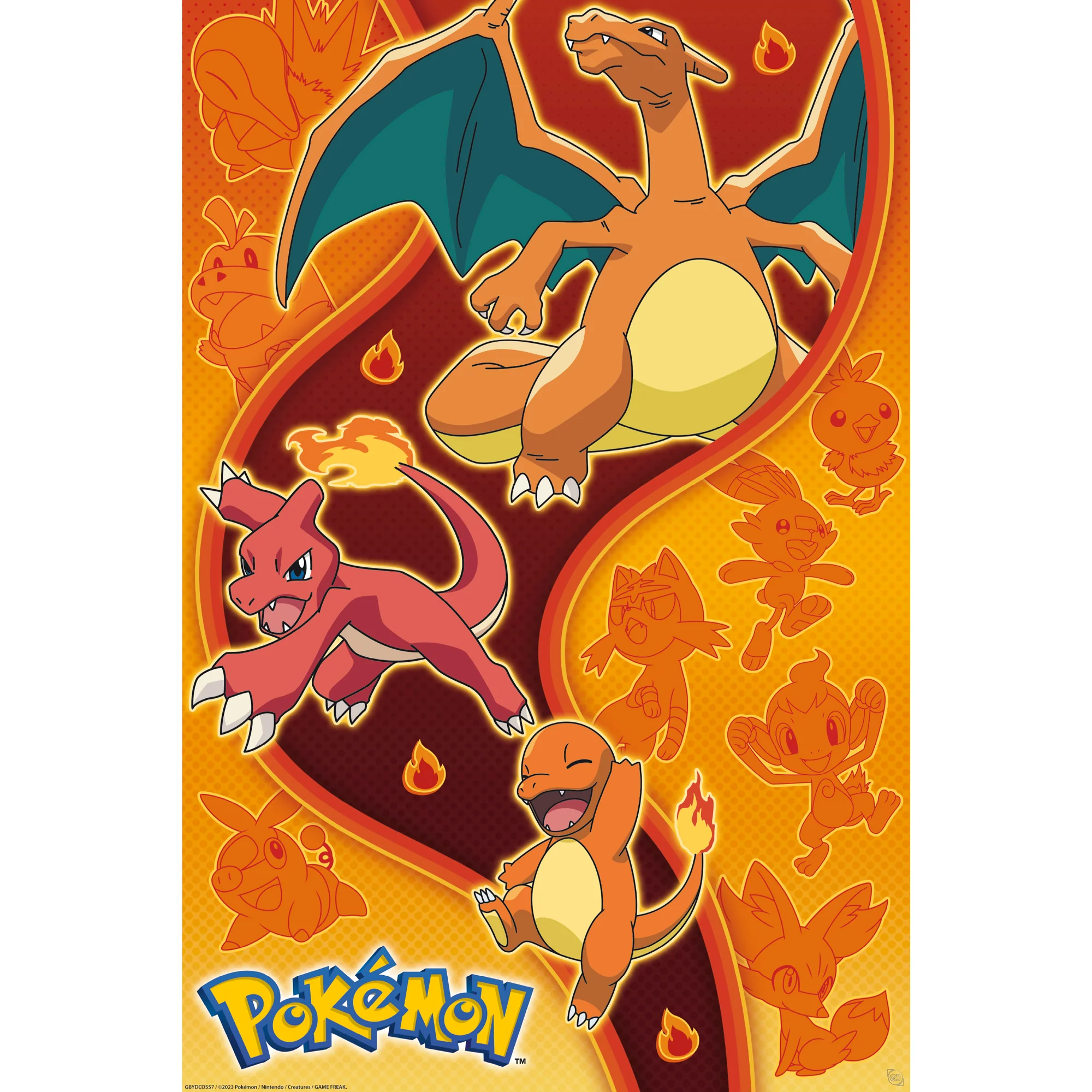 GB eye Pokémon Fire Type 61 x 91.5cm Maxi Poster