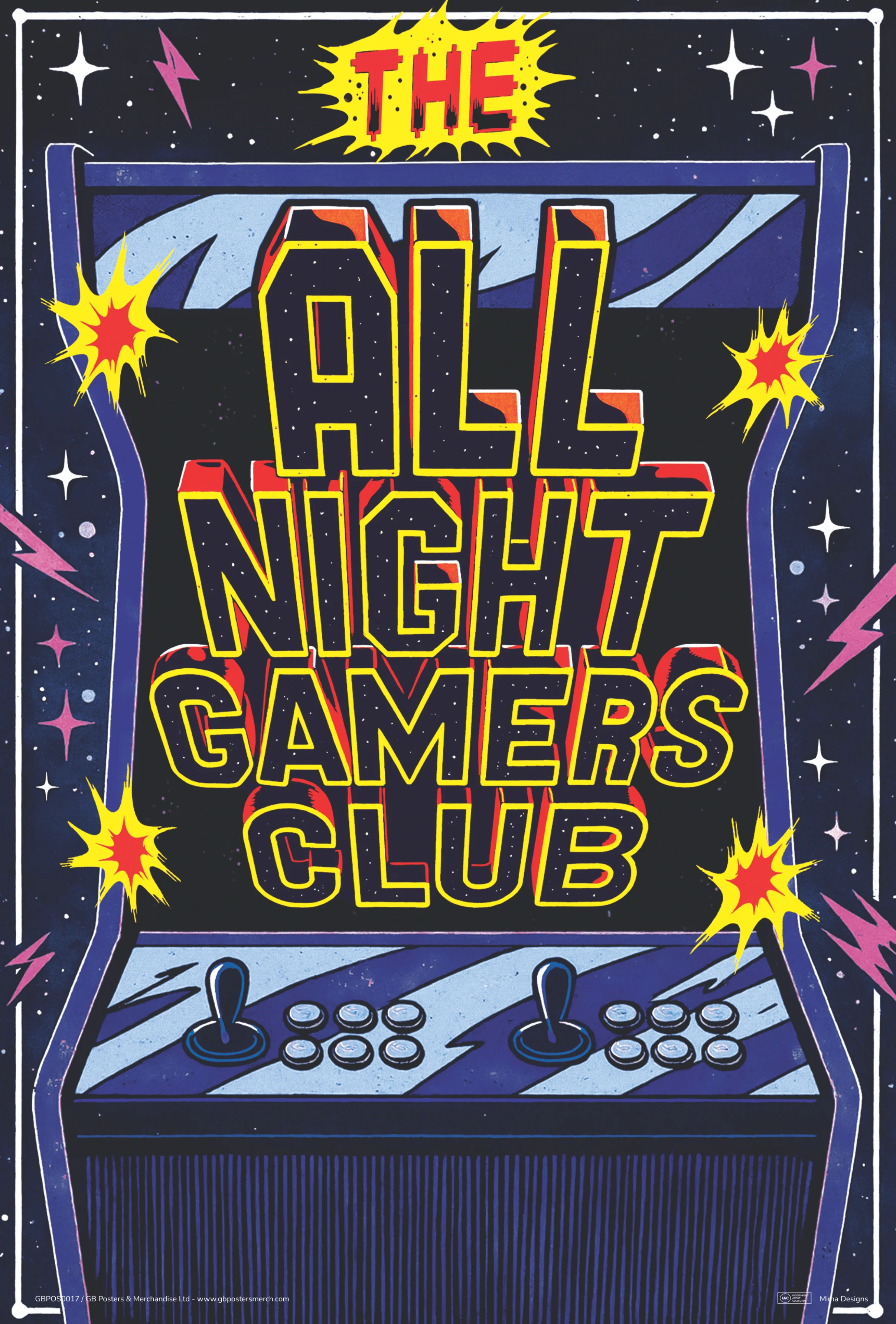 GB Posters The All Night Gamers Club 61 x 91.5cm Maxi Poster
